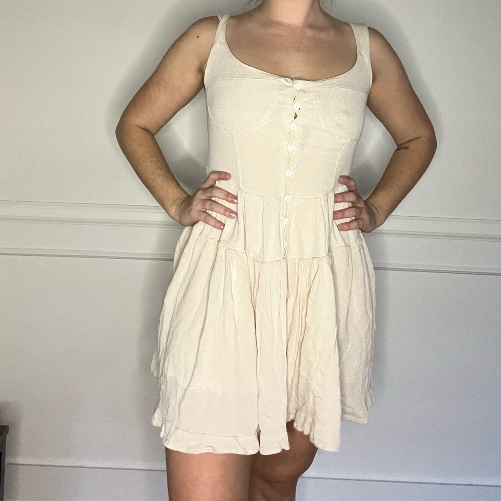 Button-Up Bustier Dress